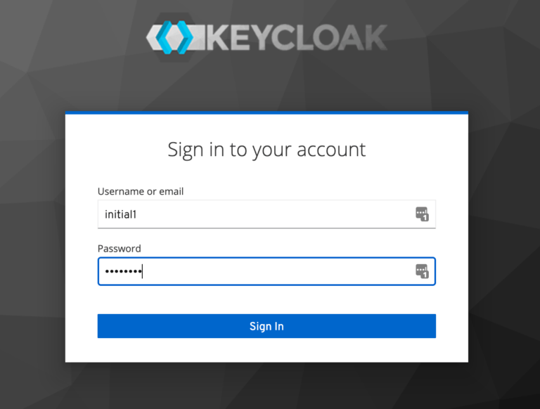 Keycloak Admin Console